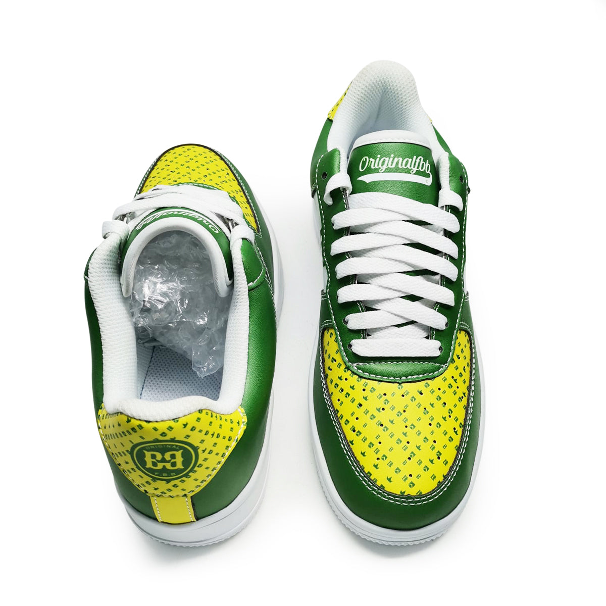 Green & Yellow Lowenzhan Lynx Air One Super Leather Sneaker