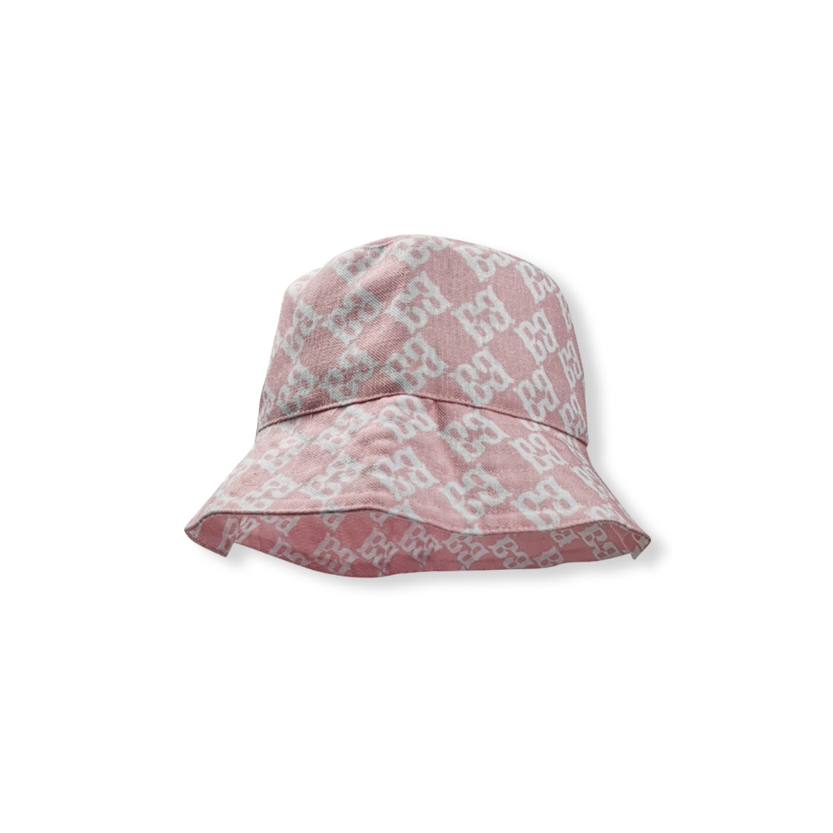 White BB Motif Pink Unisex Bucket Hat